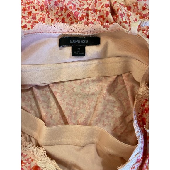 Vtg Express Y2K Black Floral Mesh Lace Top Womens Fairy Grunge Shirt Sz M - Picture 6 of 6